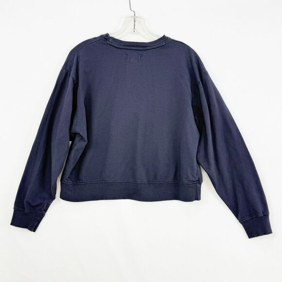 Isa & Ella Women’s Cropped Crewneck Pullover Sweatshirt Gray Small - Picture 3 of 12